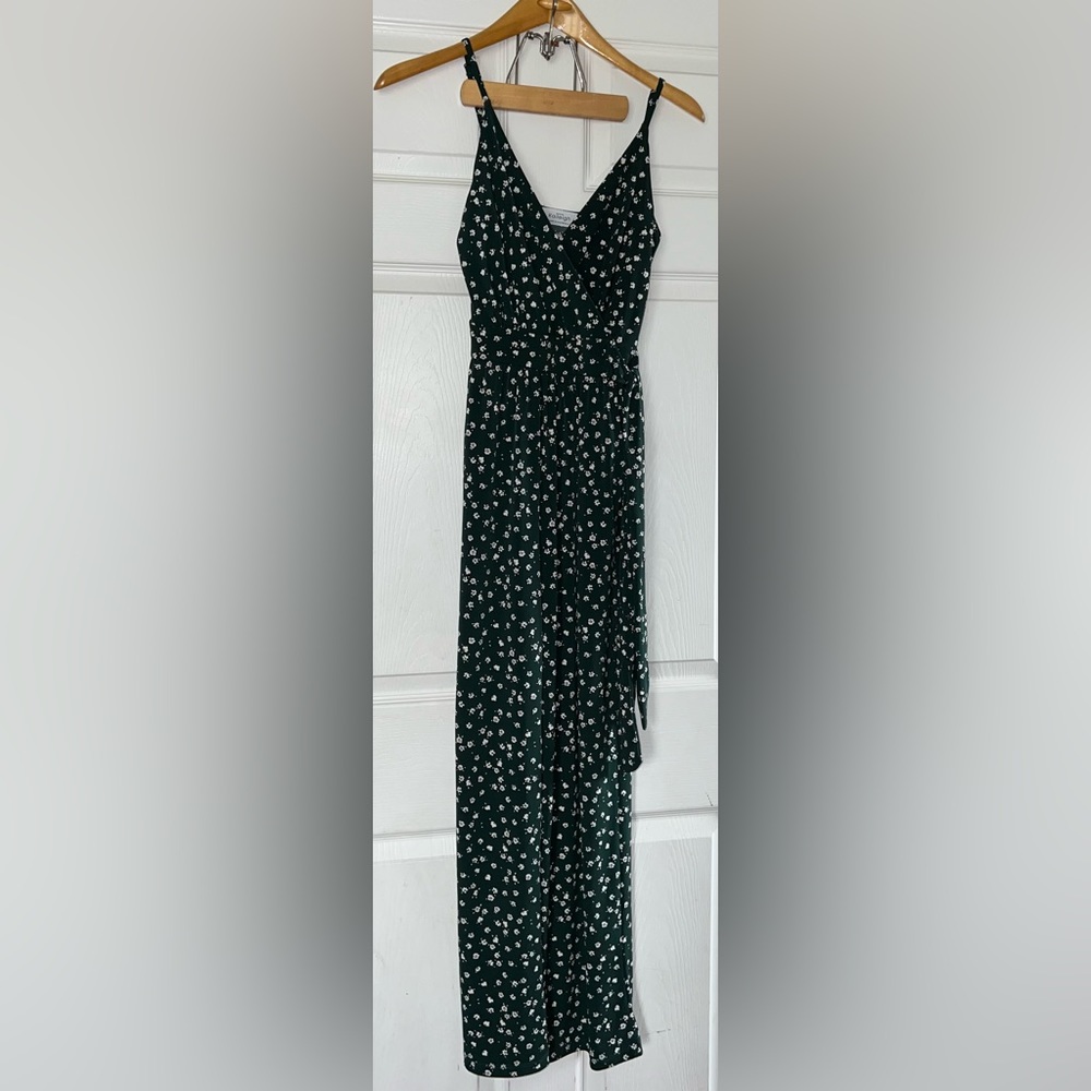 Kaleigh For Stitch Fix Green Floral Romper Size XSP NWOT